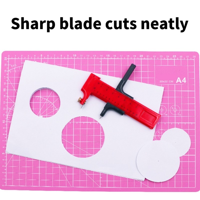 Rotary Compass Cutter Adjustable Circular Cutting Tool Dia for 2cm-15cm Circles