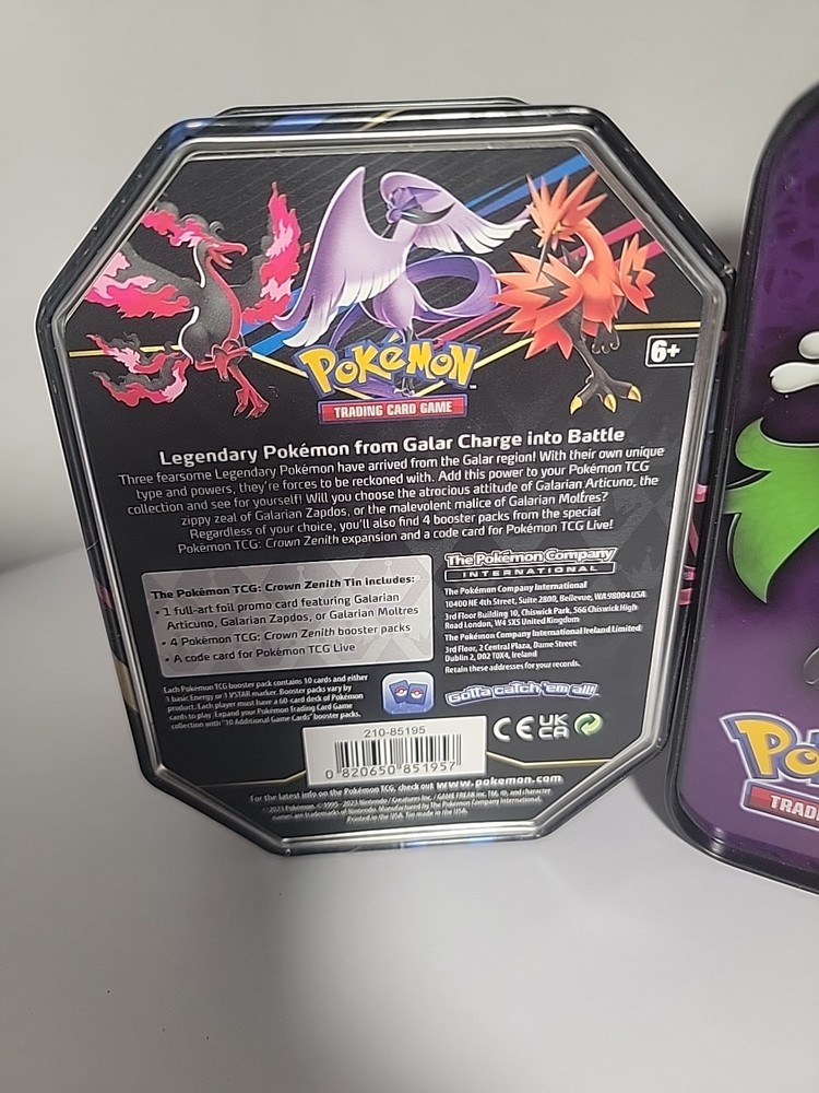 Pokemon Lunch Box And Two Card Tins