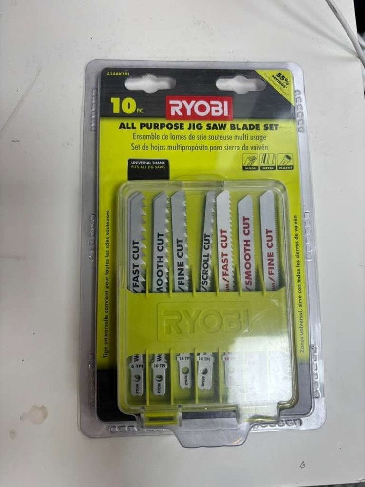 RYOBI All Purpose Jig Saw Blade 10-Piece Set
