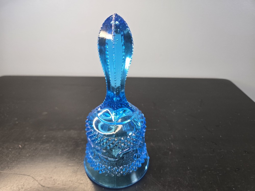 Vintage Fenton English Diamond Point + Scrolls Pattern Colonial Blue