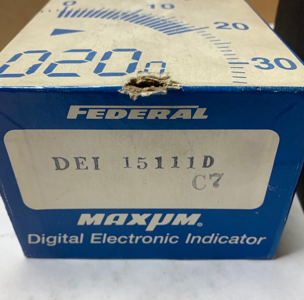 Federal Maxum DEI-15111D-C7 Digital Electronic Indicator - 0.01mm - NICE - BOX