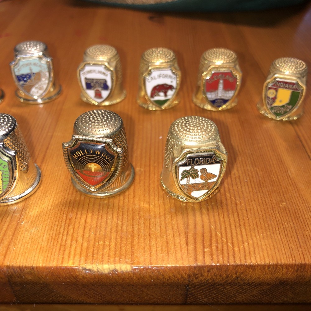 Thimble Collection Lot Of 14 Thimbles