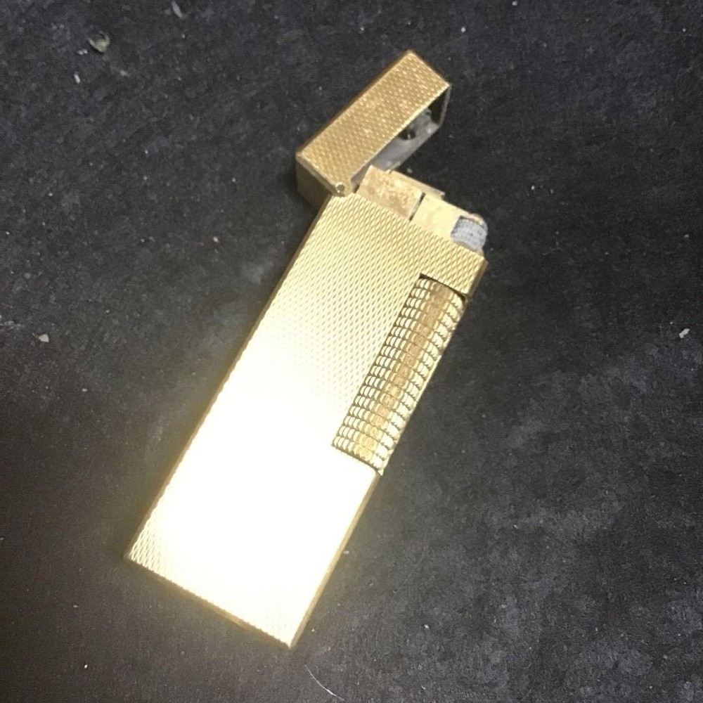 Overhauled Dunhill Rollagas lighter Gold without box