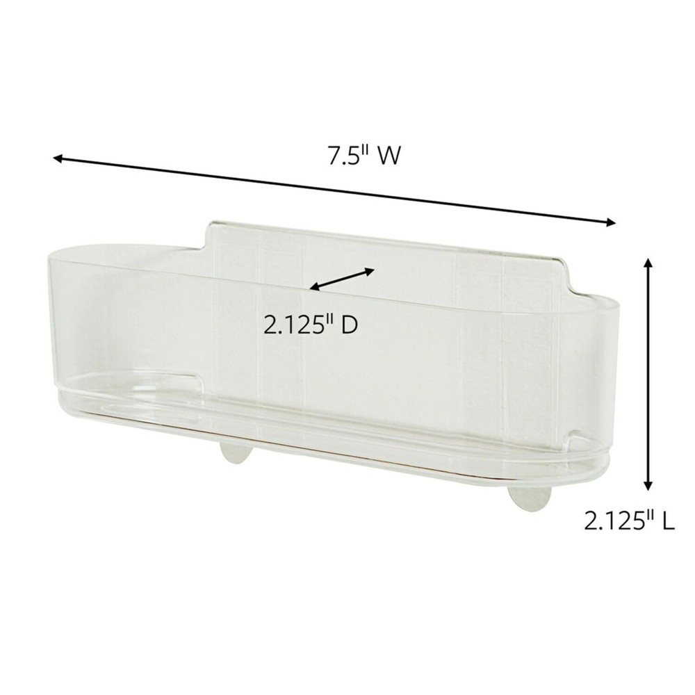 "Medium Caddy for Damage-Free Wall Mount Organization with 4 Strips, Holds 2 lb"