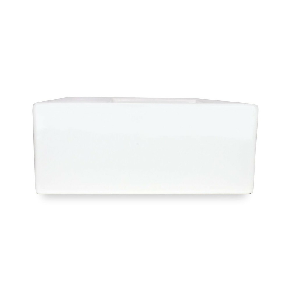 Rectangular Box Shaped Vessel Bathroom Sink 20 1/8" X 16 1/8" White Porcelain