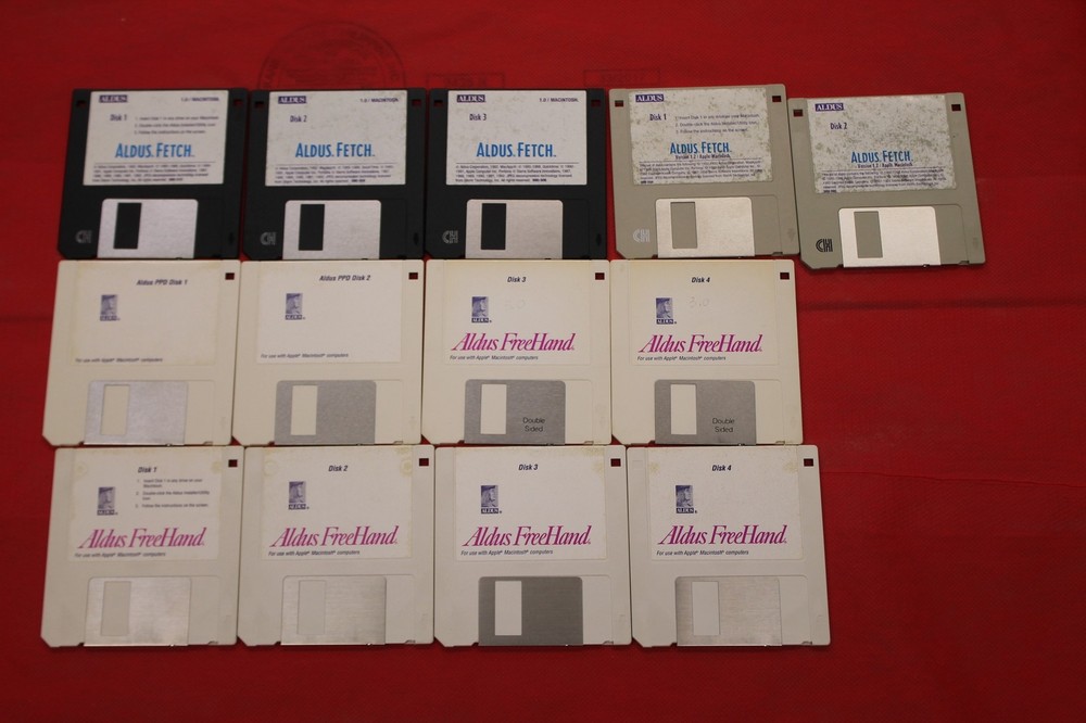 ALDUS Fetch Vol. 1 & 1.2 PPD 3.5" Floppy Disk Disc Software Apple Mac