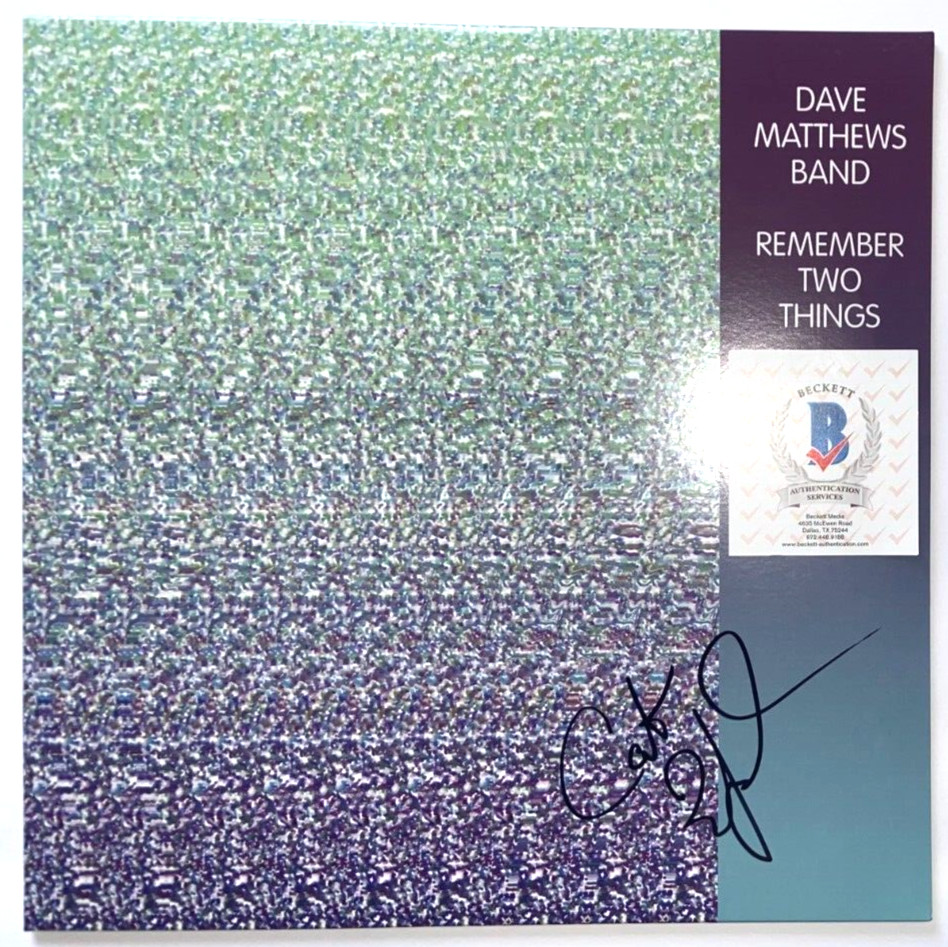 CARTER BEAUFORD SIGNED REMEMBER TWO THINGS DAVE MATTHEWS BAND DMB VINYL BAS