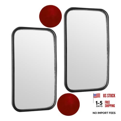 2PCS Rectangular Car Blind Spot Mirror, 3.5" x 2" 360° Rotate Rectangle/Black