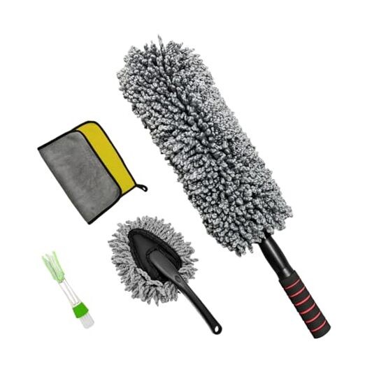 4 PCS Car Duster Kit, Microfiber Scratch Free Multipurpose Cleaning Duster