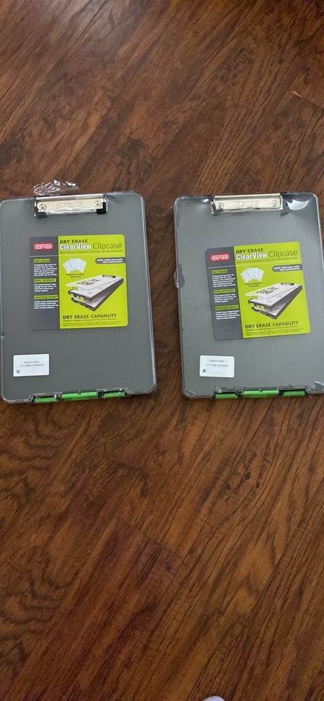 Dexas Clearview Storage Clipboard 5717-AWM Green bundle of 2
