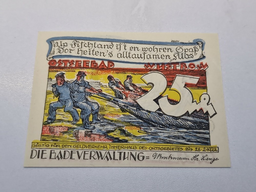 25 Pfennig 1922 Excellent Condition Old BANKNOTE Germany
