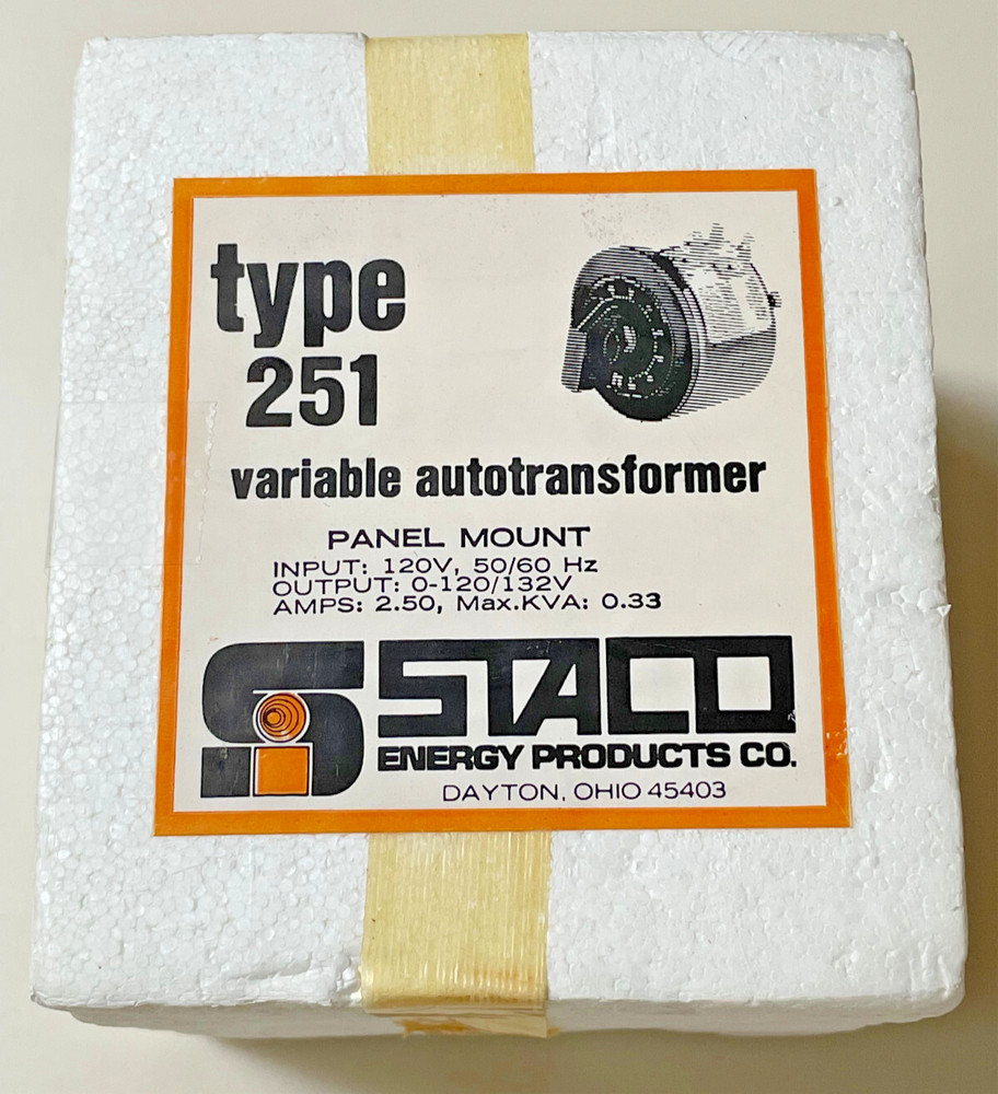 Staco Type 251 Variable Autotransformer - Panel Mount