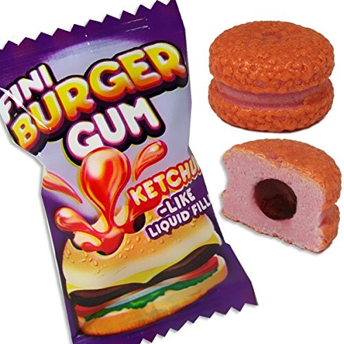 Fini Burger  Bubble Gum - 24-Pack - Ketchup Flavored - Liquid Filled