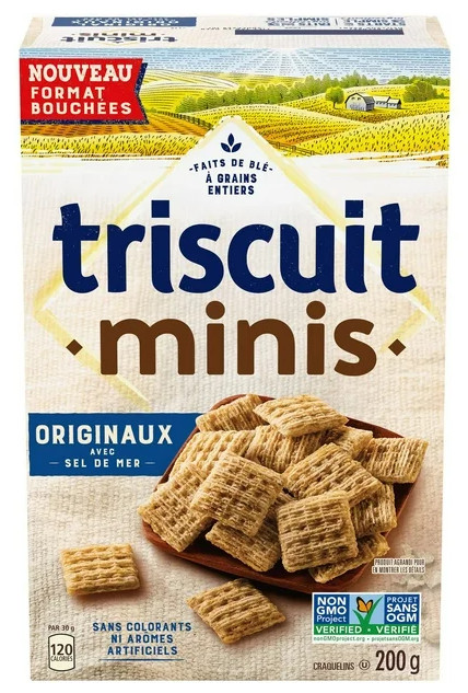 Triscuit Minis Original Crackers, 200g (2 Pack)