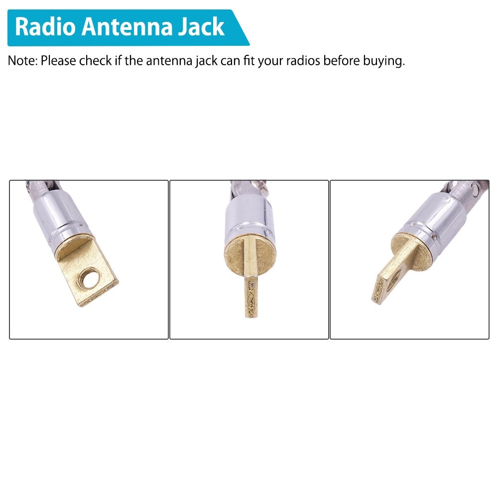 FM Radio Antenna, 2-Pack Telescopic AM Antenna Replacement Silver