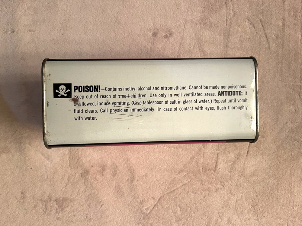 MISSLE MIST--ONE GALLON FUEL CONTAINER--EXCELLENT COLLECTABLE QUALITY--EMPTY
