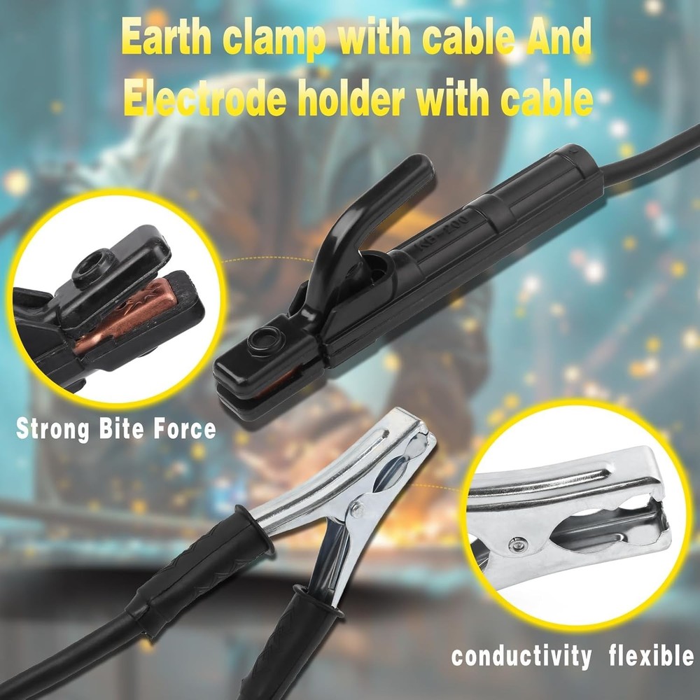 ARC Welder Machine Electrode Holder Welding Leads Welding Ground Clamp Welding E