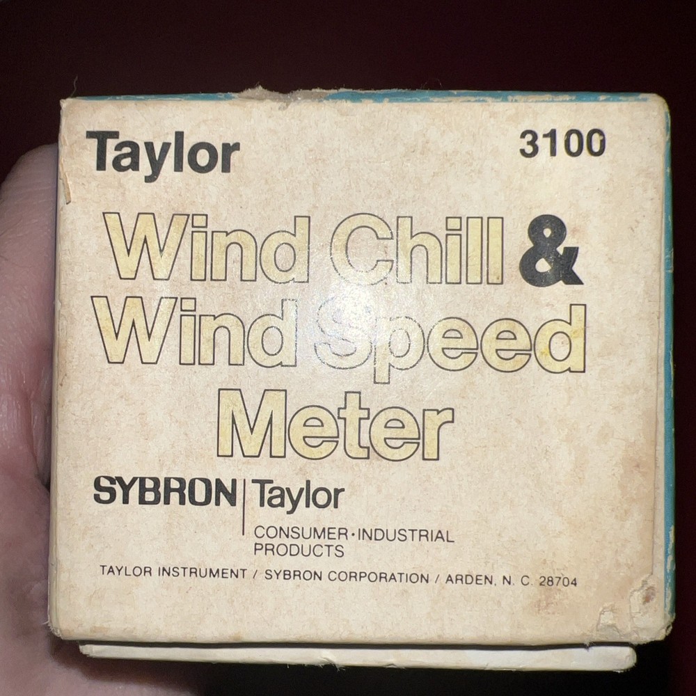 Vintage Taylor Wind Chill & Wind Speed Meter Model 3100