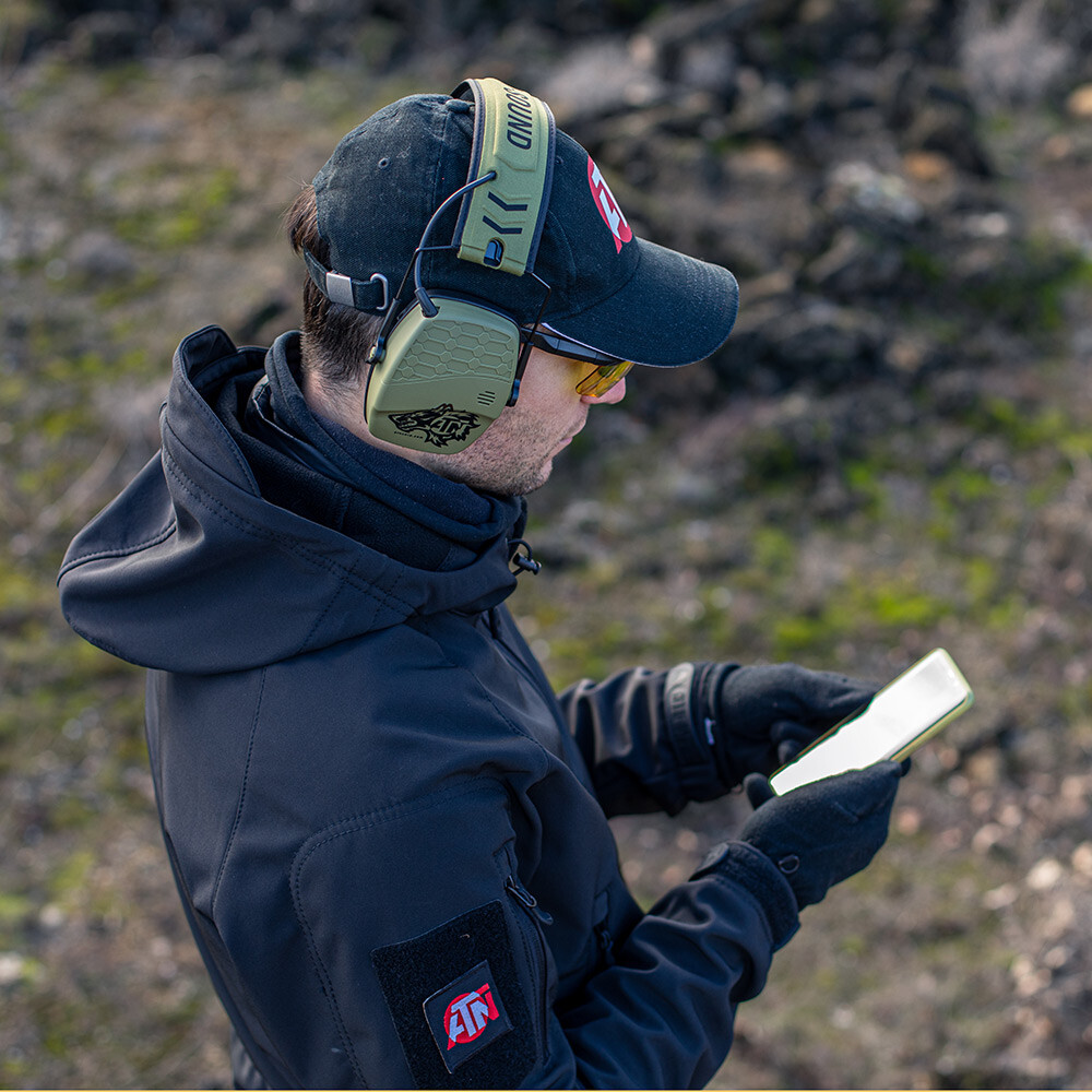 ATN X-Sound Hearing Protector, Electronic Earmuffs w/ Bluetooth