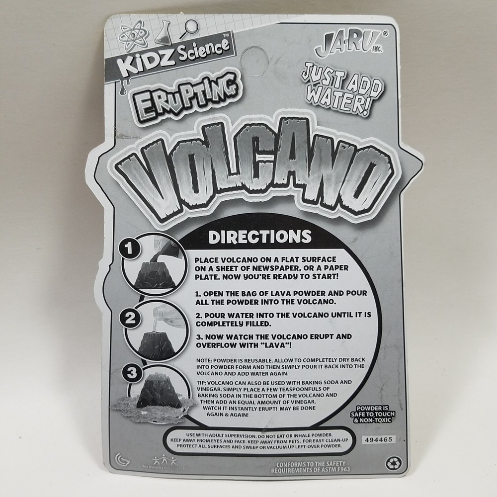 Kidz Science Erupting Volcano Educational School Project 2 Piece Set