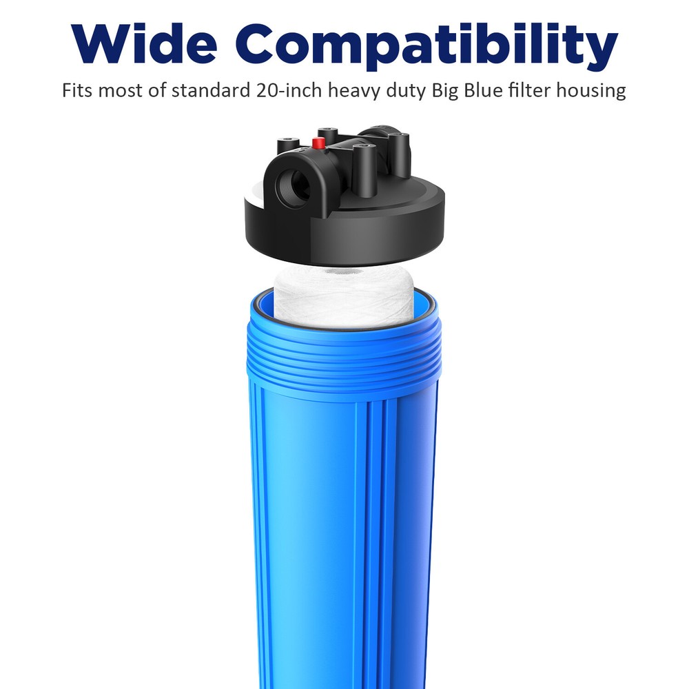 10 Micron 20"x4.5" Big Blue String Wound Sediment Water Filter for SimPure DB20P