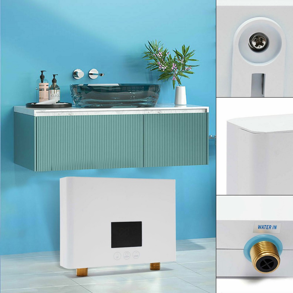 Electric Tankless Hot Water Heater 3000W Kitchen Shower Instant Boiler Bathroom!