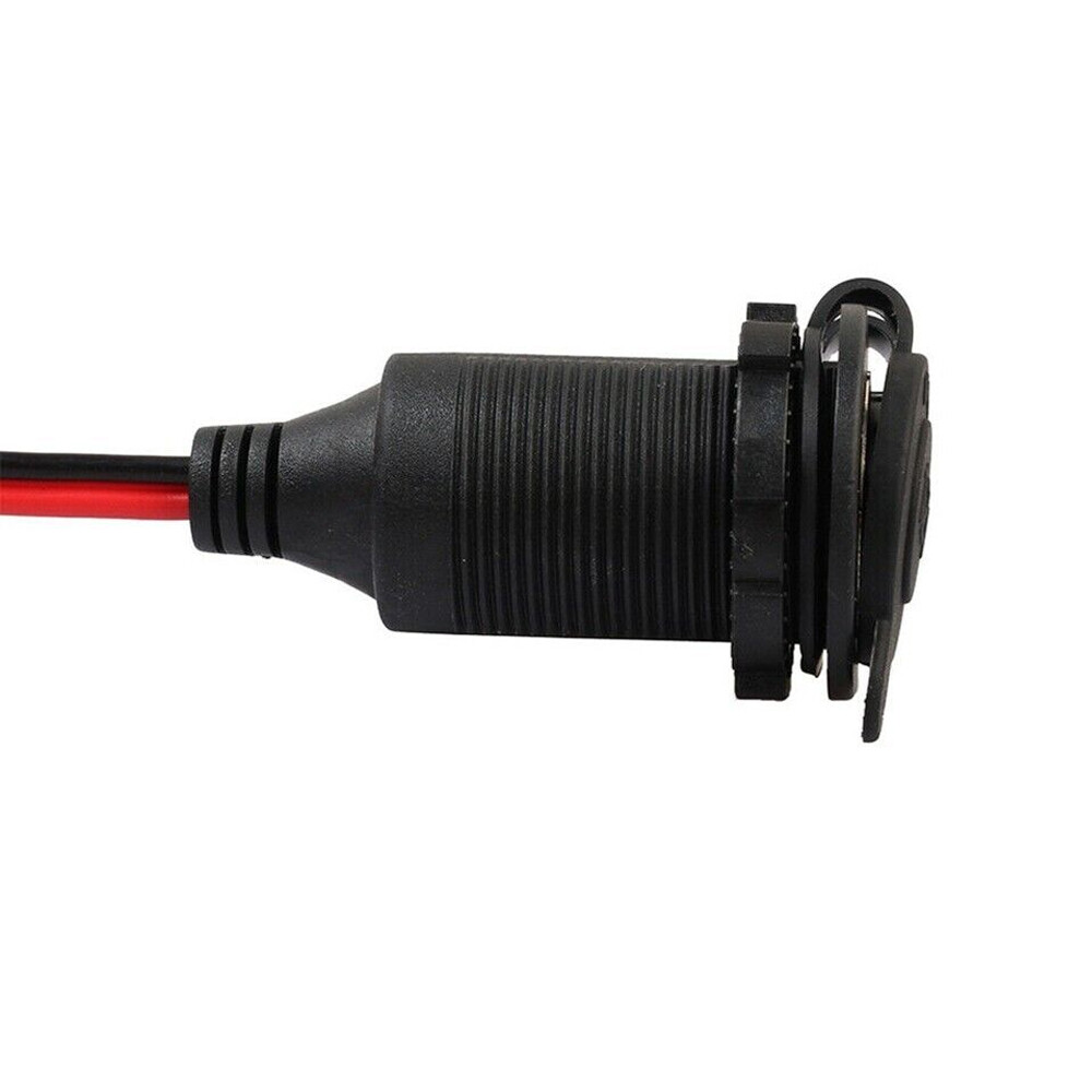 2PCS Car 12v Cigarette lighter Charger Cable Female Socket Plug Connector