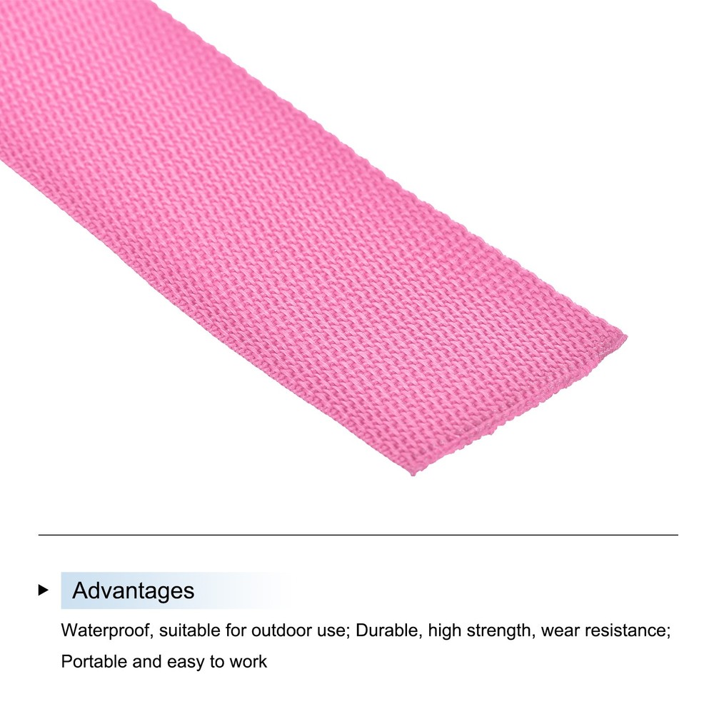 Lightweight Polypropylene Webbing Strap 5cm 10 Yard Rose Red