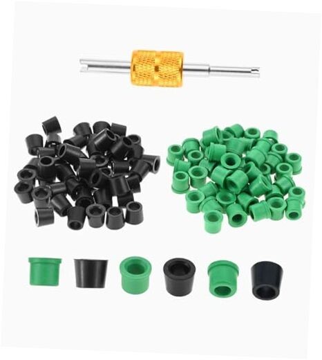 100 PCS HVAC 1/4" Quick Coupler Charging Gaskets, O-Ring Rubber Seals Gaskets