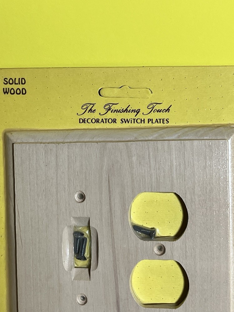 VTG Solid Wood Switch Plug Plate Lot Of 4