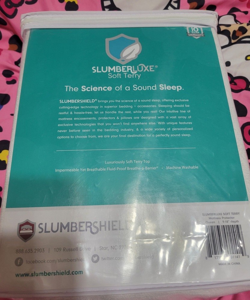Slumberluxe Soft Terry Top Mattress Protector Queen