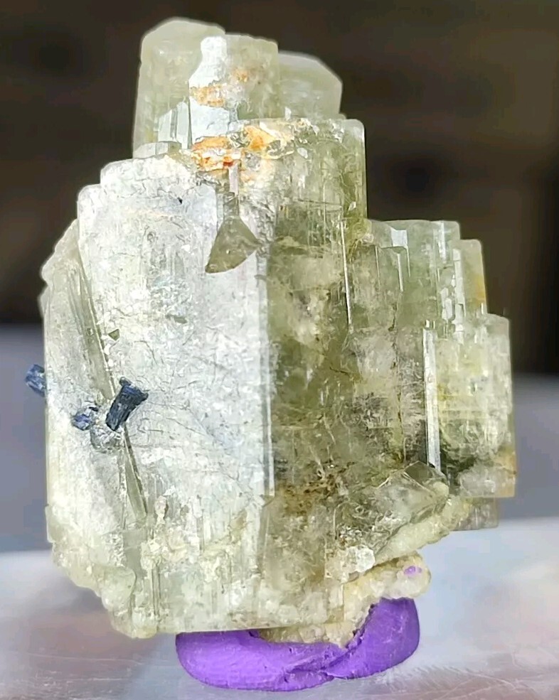 Fluorescent Green Apatite Crystal Having Good Luster Nice Growth.