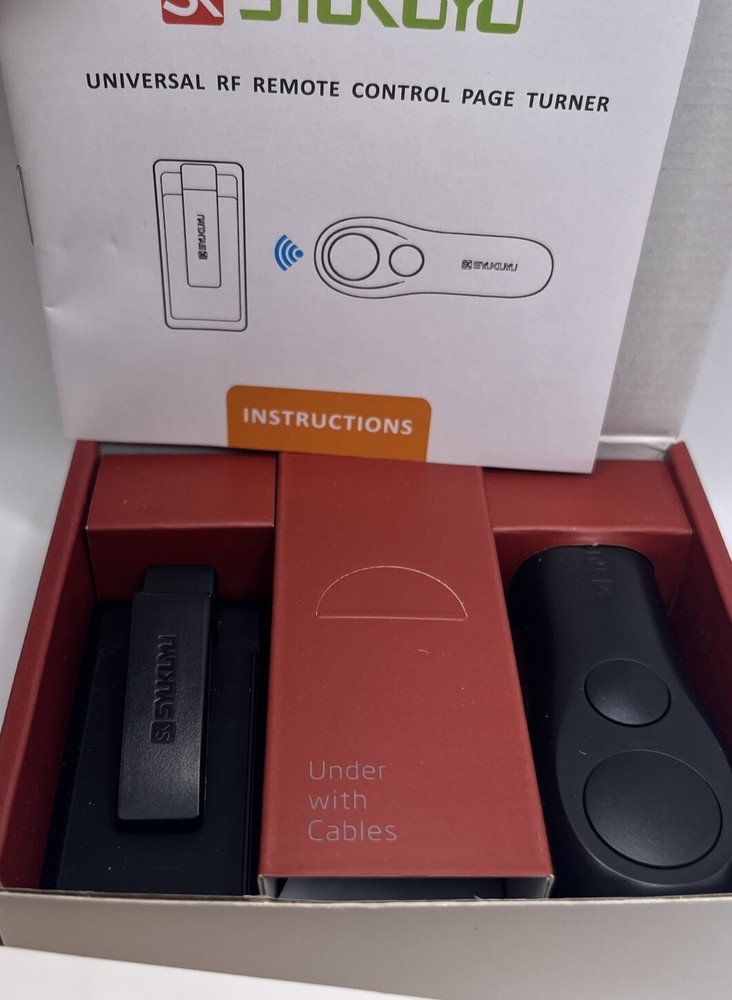 Syukuyu RF Remote Control Page Turner for Kindle, iPhone, iPad, E-book. OPEN BOX