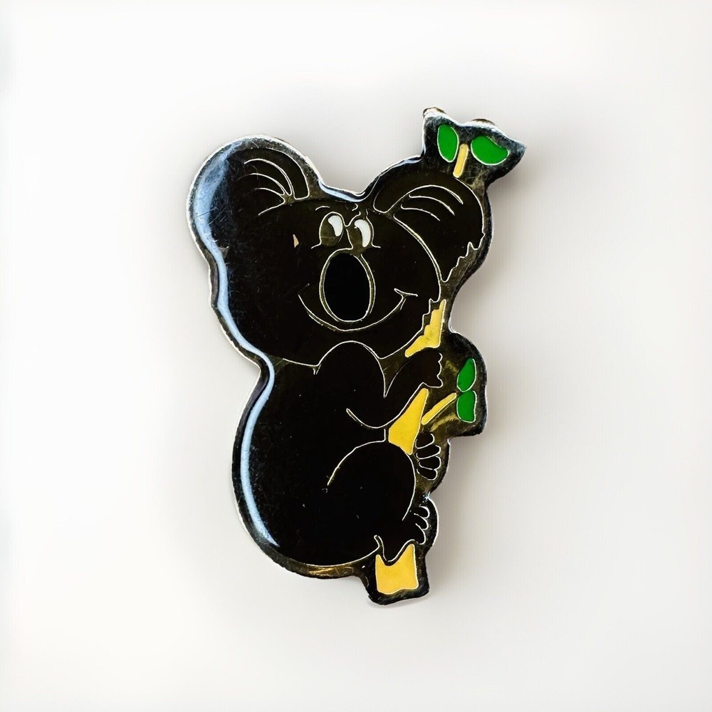 Vintage Koala Bear Enamel Lapel Hat Pin P244