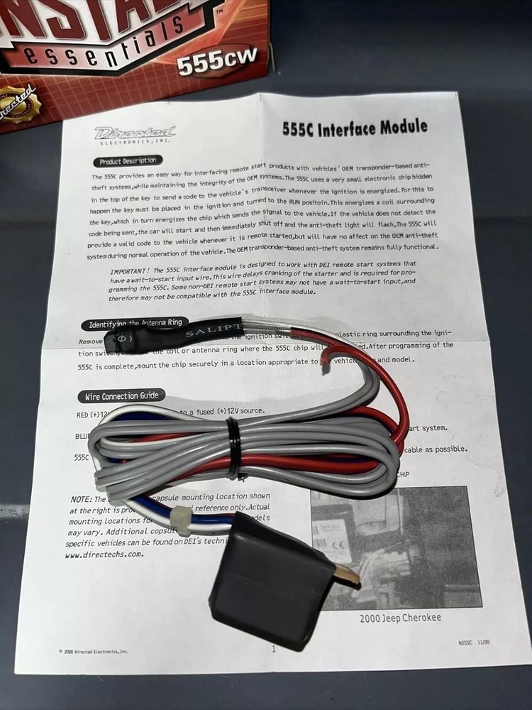 Directed Install Essentials 555cw Chrysler Remote Start Interface Module