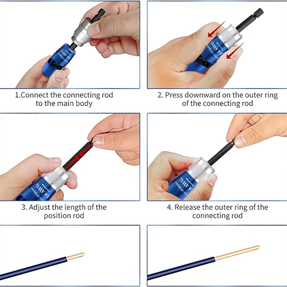 Wire Stripper For Drill Wire Stripping Twisting Tool Upgrade Electrical W/Case -