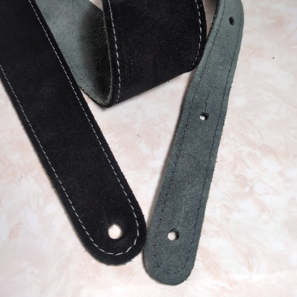 Fender Black Comfort Leather Guitar Strap Adjustable Premium Accessory E687