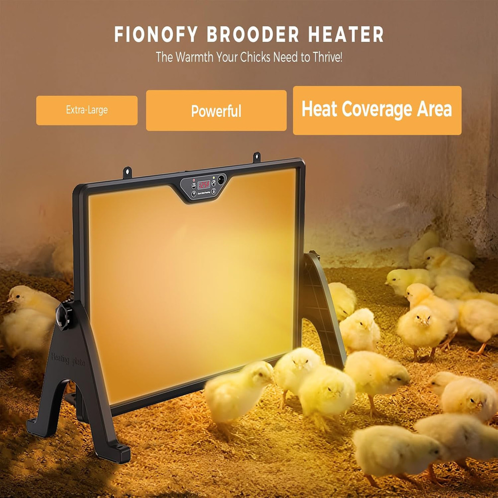 16" X 12" Chick Brooder Heating Plate with anti Stand Cone Heater for Chicks
