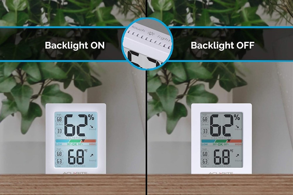 Professional Hygrometer & Thermometer with Record Keeping and Backlight Feature