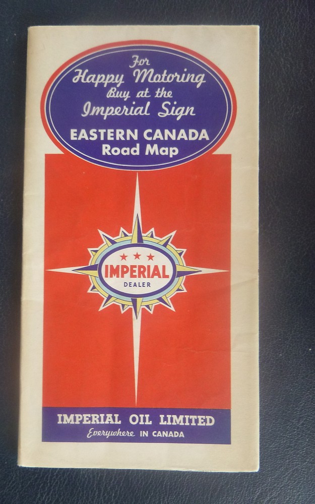 1937 Eastern Canada road map Imperial oil  gas