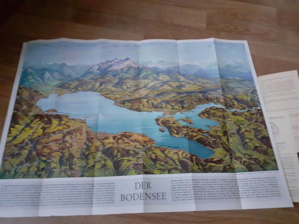 3 tourism leaflets BREGENZ, UBERLINGEN, BODEN-SEE - 1954