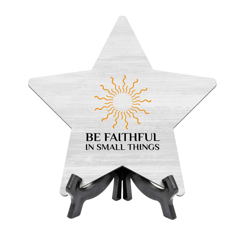 Religious Decor Star Table Sign Premium Sublimated Hardboard