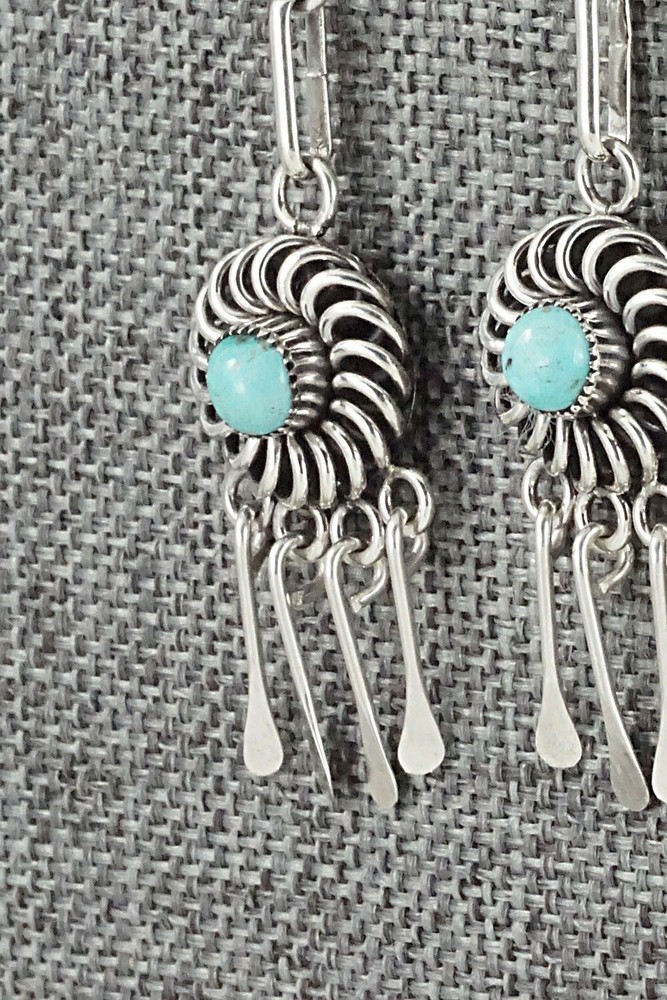 Turquoise & Sterling Silver Earrings - Al Lementino