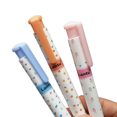 3pcs/set Mechanical Eraser Pen Retractable Press Type Auto Rubber Stick