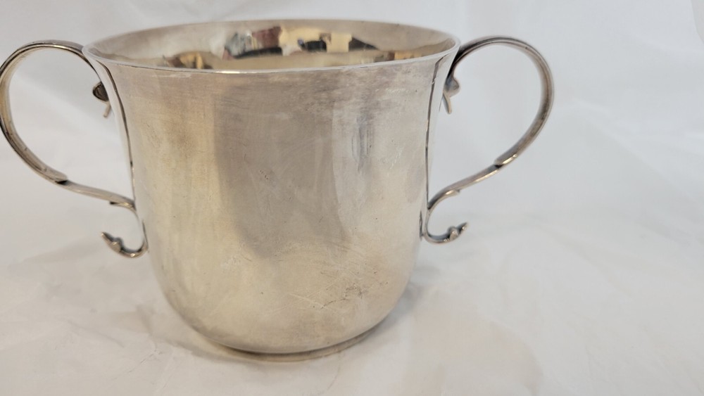 ENGLISH STERLING SILVER 2 HANDLE WEDDING CUP 1893