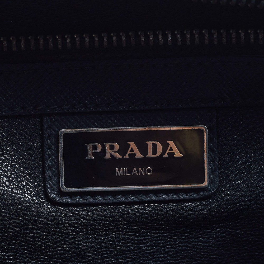 Prada Green Hawaiin Print Saffiano Leather Briefcase