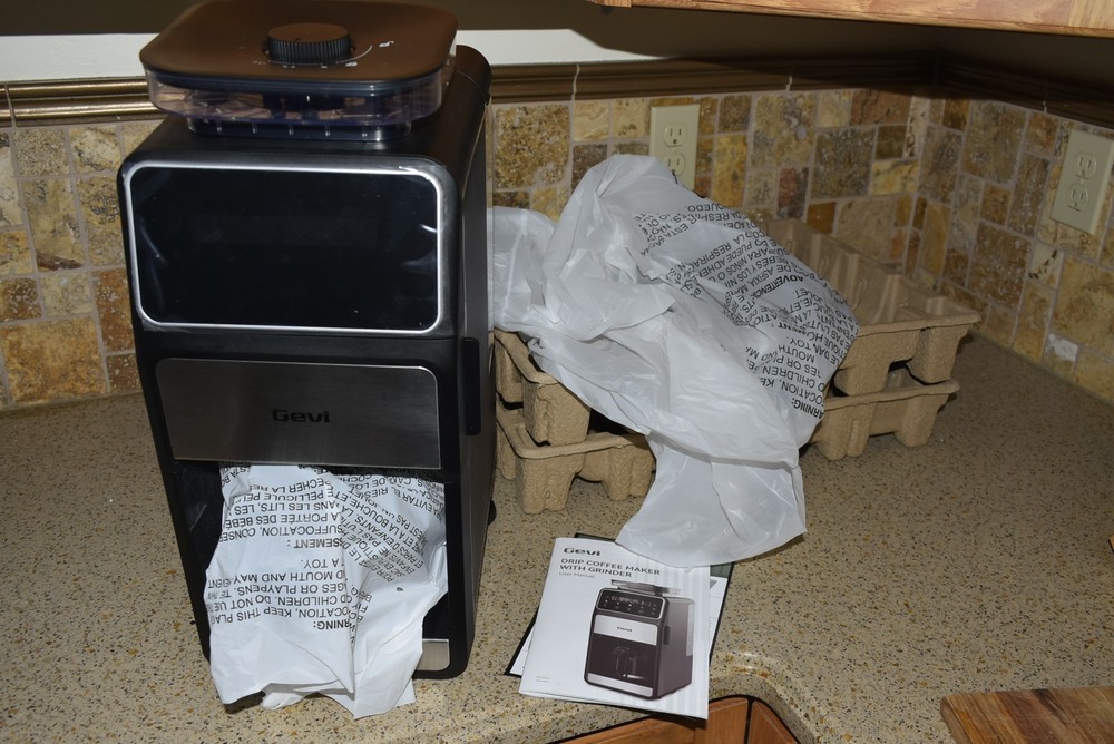 Gevi 10-Cup Drip Coffee Maker with Built-in Burr Grinder & Programmable Timer