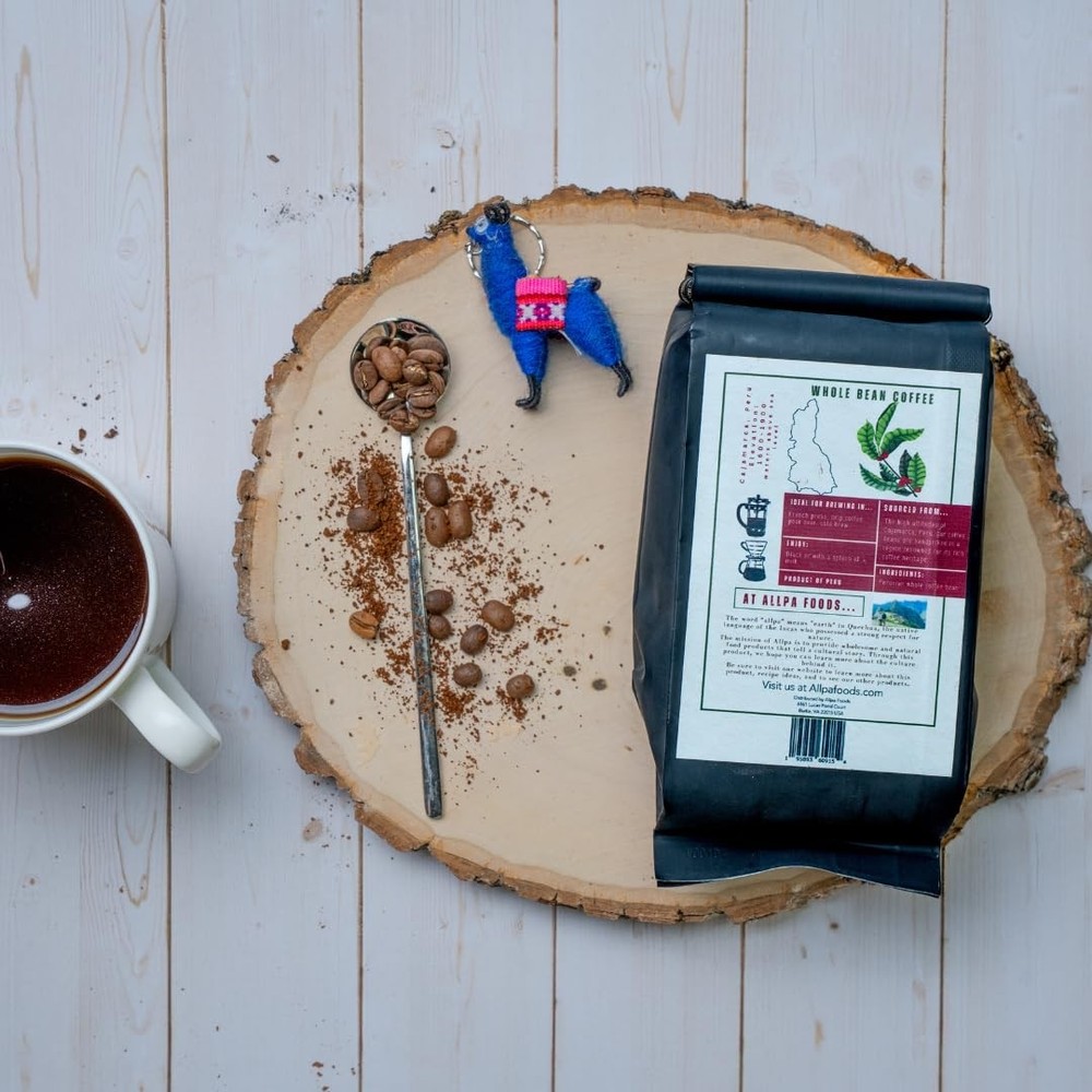 Allpa Peruvian Medium Roast Single Origin Whole Bean Coffee 12 oz