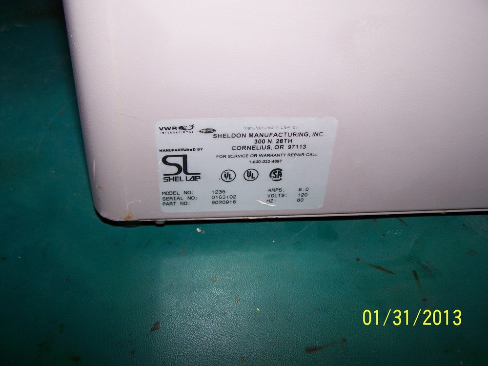 VWR Water Bath Model 1235, Part# 9020916