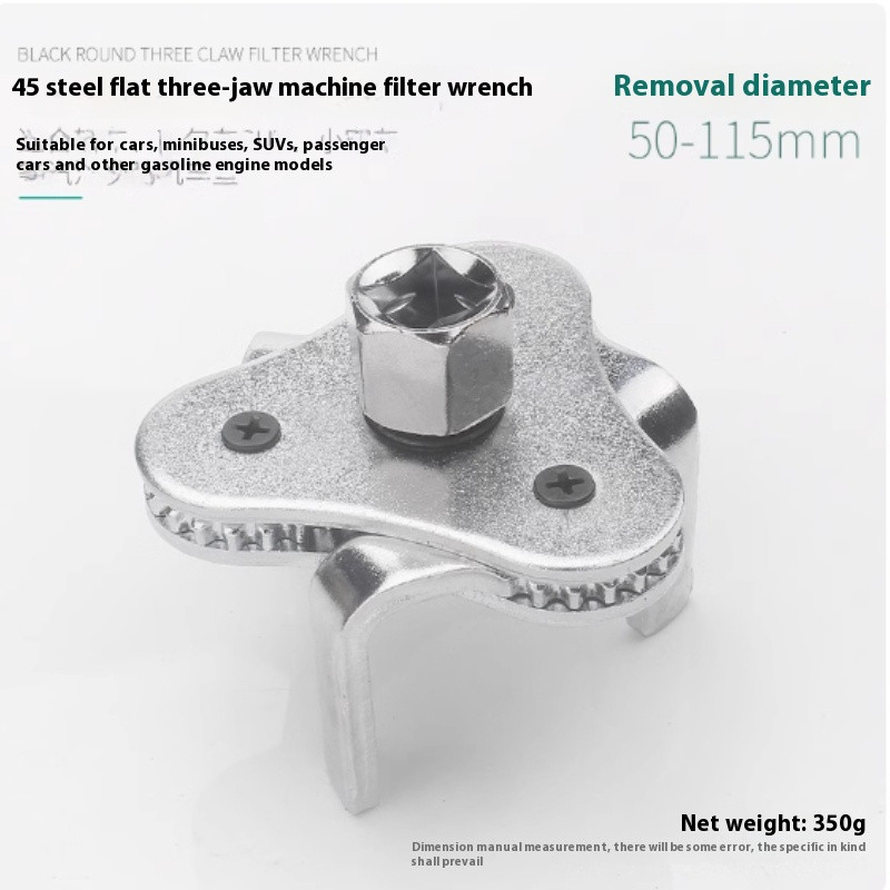 Three-jaw Filter Wrench Universal Multifunction Removal Chain Removal Tool